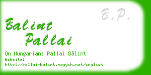 balint pallai business card